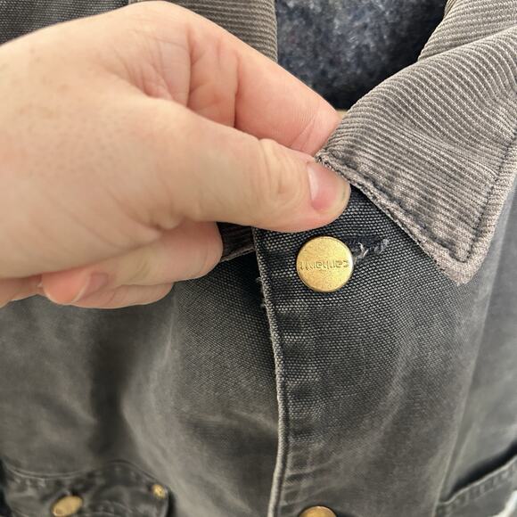 Vintage Carhartt Blanket-Lined Chore Coat “Black” C01 BLK - Picture 7 of 8